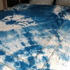 One of a kind indigo dyed duvet
